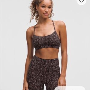 lululemon Flow Y Bra 2 - Dotted Magnolia